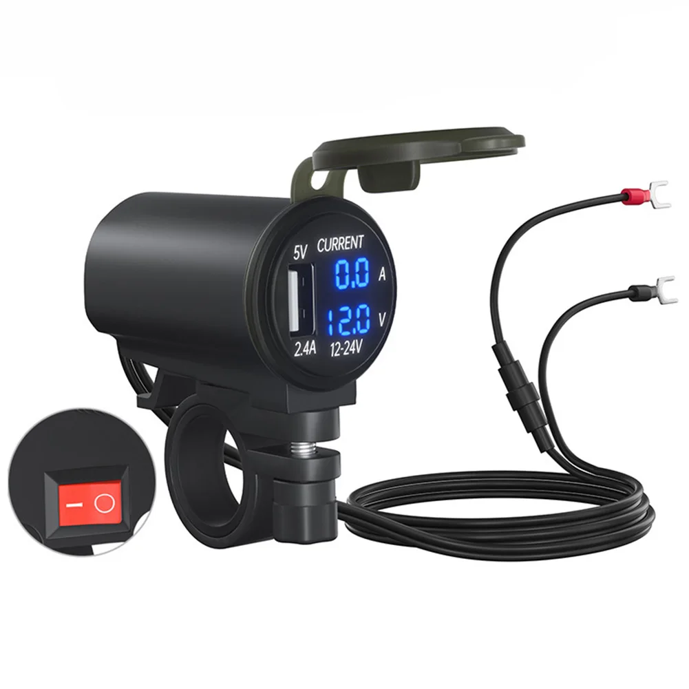 

Premium Quality USB Car Charger for Motorcycles 4 2A Fast Charging Digital Voltmeter User friendly Installation