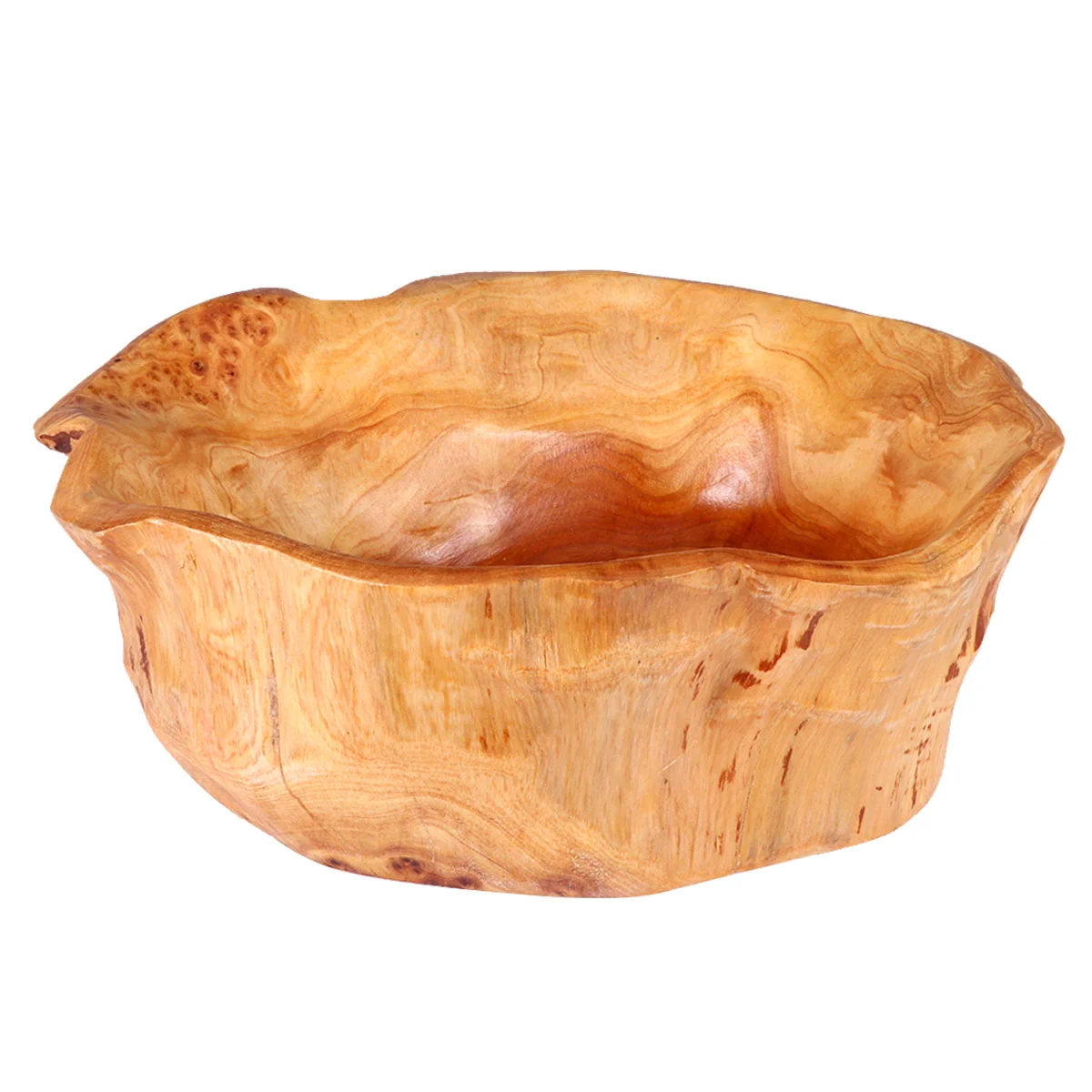 

Bowl Wooden Bowls Serving Fruit Wood Candy Salad Container Plate Dish Platter Appetizer Tray Carved Decorative Prep