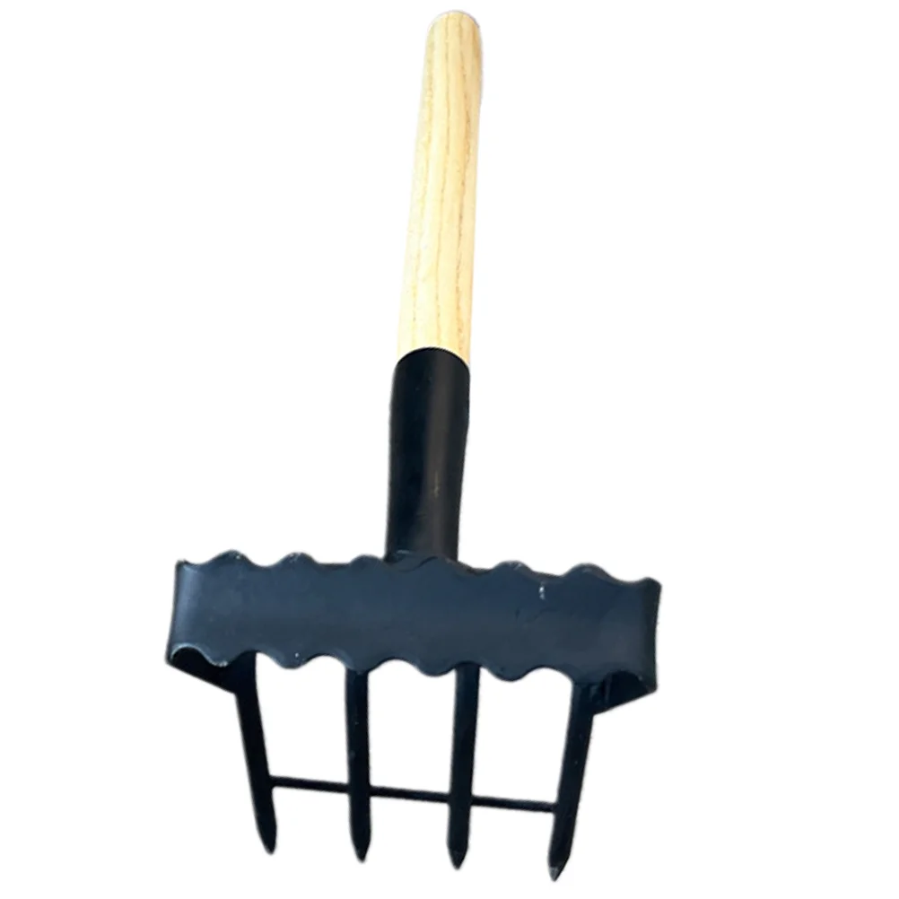 

Mini Rake Hand Tools Cultivator Landscape Yard Spreading Soil Hoe Gardening Metal