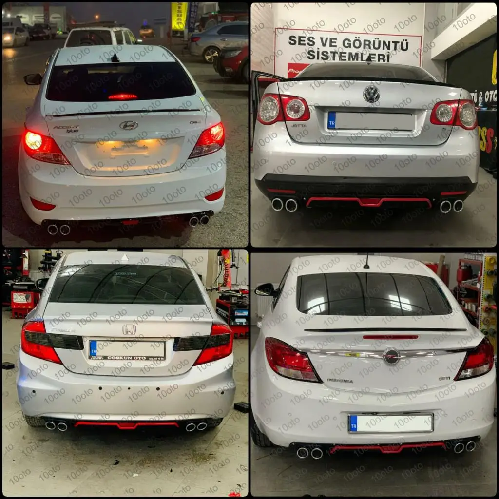 Автомобильный задний бампер шесть спойлеров диффузор для Toyota Auris универсальный