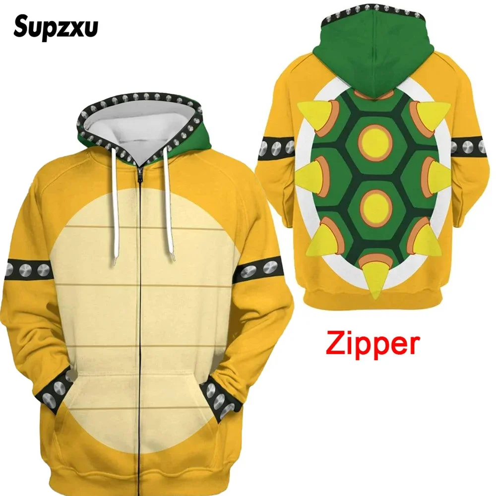 

Bowser 3D Printed Men For Women hoodies Harajuku Streetwear Fashion Sweatshirts Jacket Cosplay Costumes