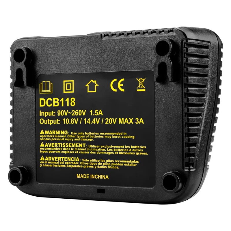 Зарядное устройство DCB118 для аккумулятора Dewalt 12 В 14 4 18 20 DCB200 DCB201 DCB203 DCB205 DCB206 Вилка