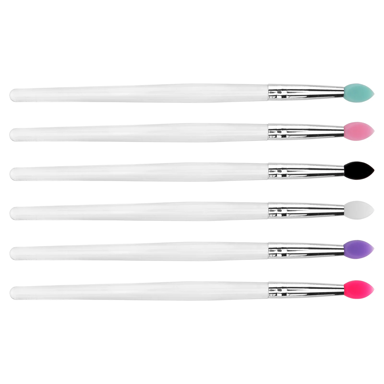 

Brush Eyeshadow Sponge Applicator Eye Makeup Shadow Eyeliner Brushes Application Disposable Flat Set Silicone Foundationtool