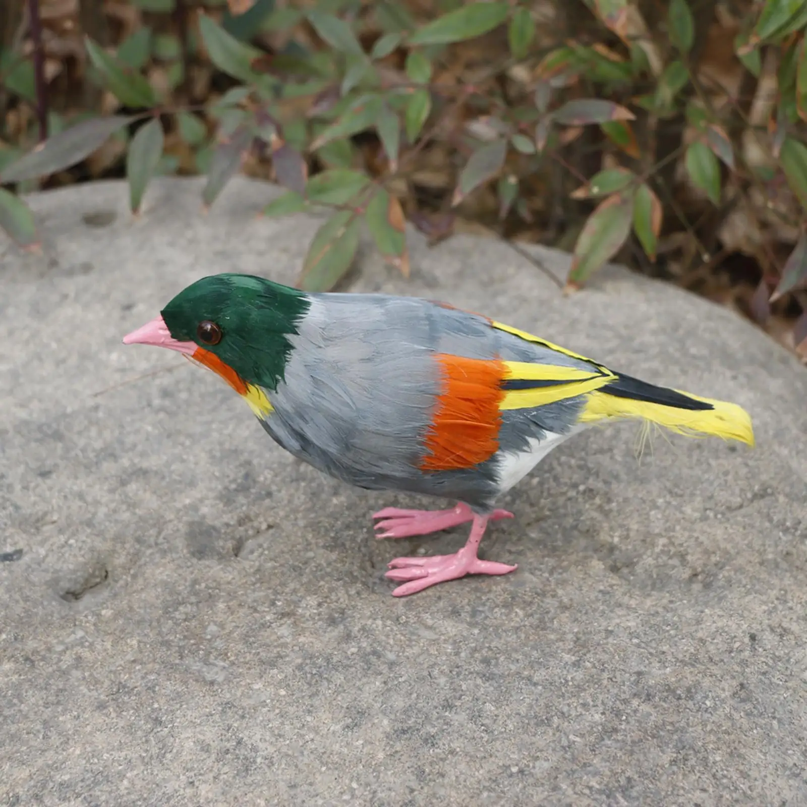 

Unique Artificial Bird Real Feather Leiothrix Garden Statues Animal Fake Foam Bird Eco Friendly for Summer Office Zoo Home Decor