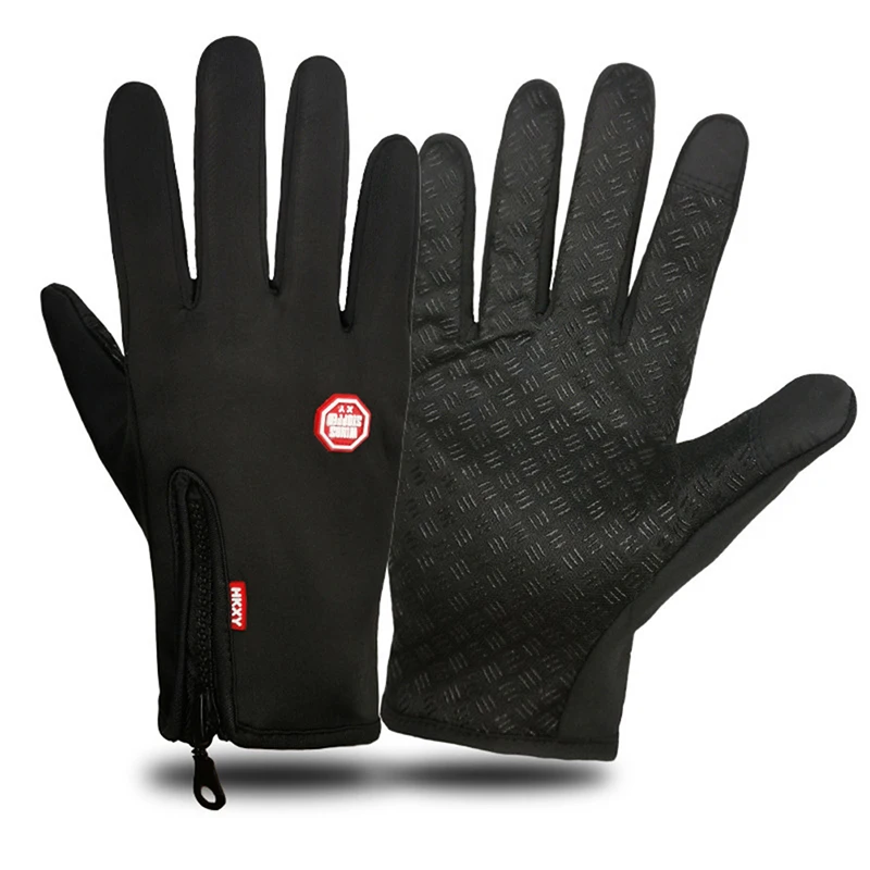 

Зимние женские и мужские перчатки, водонепроницаемые мотоциклетные велосипедные перчатки с сенсорным управлением, мужские уличные спортивные теплые флисовые лыжные перчатки для бега