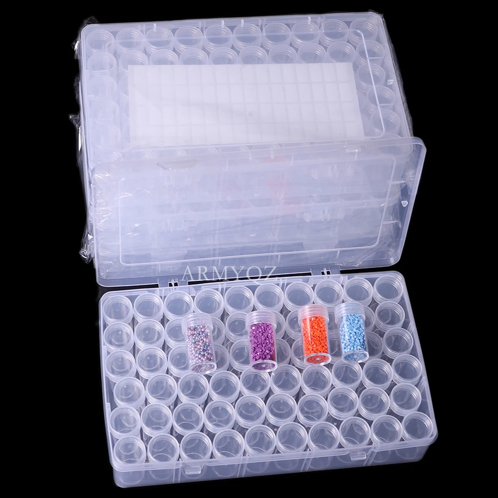 

60/18 Girds алмазная живопись аксессуары чехол прозрачные пластиковые бусины коробка для хранения для алмазной вышивки