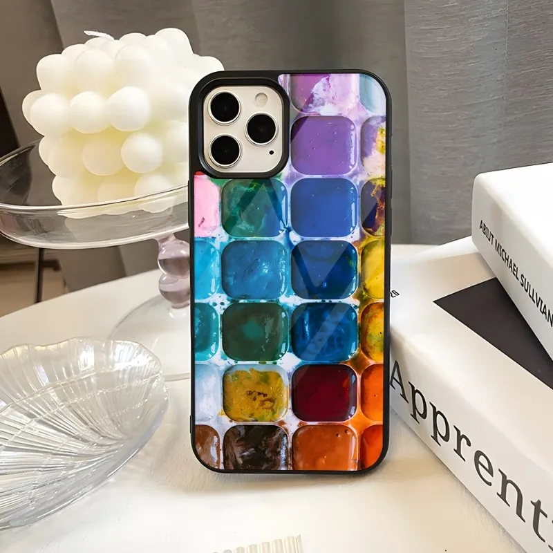 

Модная цветная картина маслом в стиле ретро палитра чехол для телефона SAMSUNG S22 23 Note5 7 8 9 10 Plus Lite S20 ULTRA S21 S30 PC + TPU