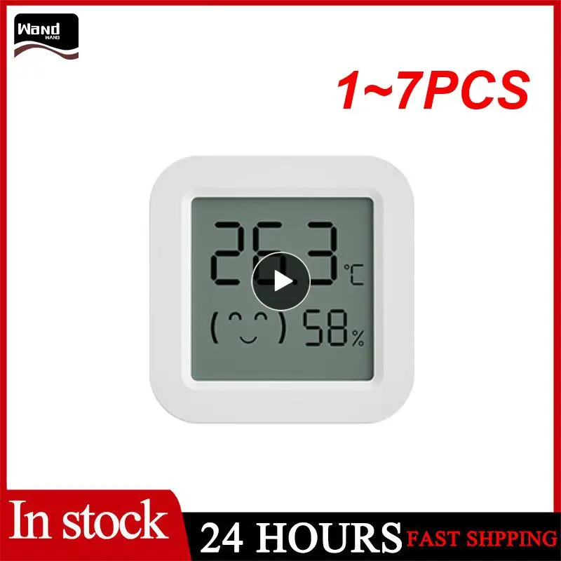 

Датчик влажности и температуры Tuya Zigbee, мини-термометр с цифровым ЖК-дисплеем, совместимый с bluetooth, 1-7 шт.