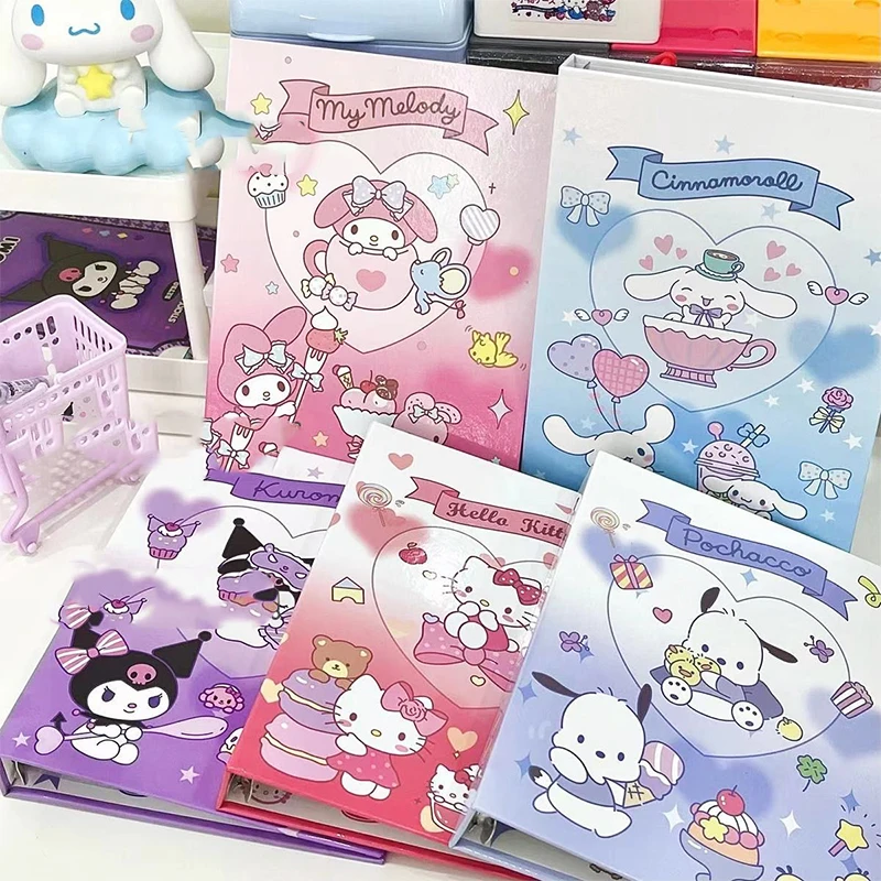 

Kawaii Sanrio A5 Card Booklet Kuromi Cinnamoroll Anime Student Collections Cute Cards Photographs Protection Toys Girls Gifts