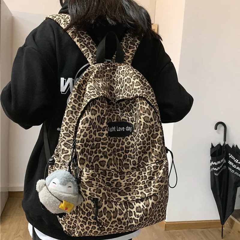 

Fashion Girl College School Bag Zebra Casual Women Backpack Leopard Book Packbags for Teenage Girls Travel Backpack Laptop Bag