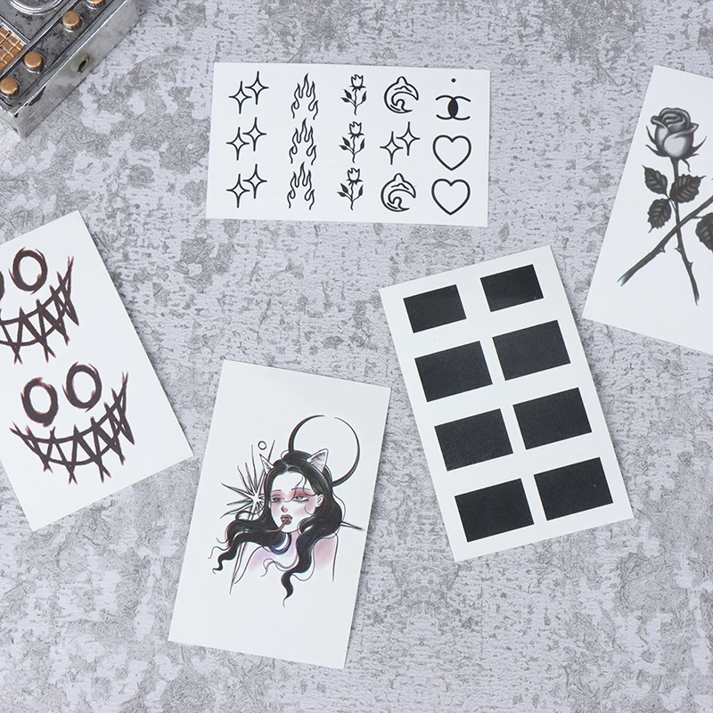 

Временные татуировки, наклейка на руку и спину, имитация татуировки, наклейка с татуировкой, s, роза, любовь, клоун, ведьма, меняющийся палец, ...