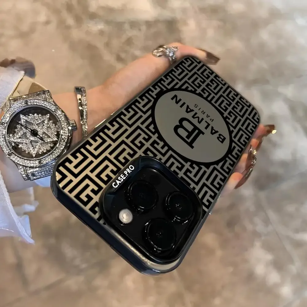 Роскошный черно-белый дизайн-балковый милый чехол для телефона iphone 16 15 14 13 11 12 Pro Max