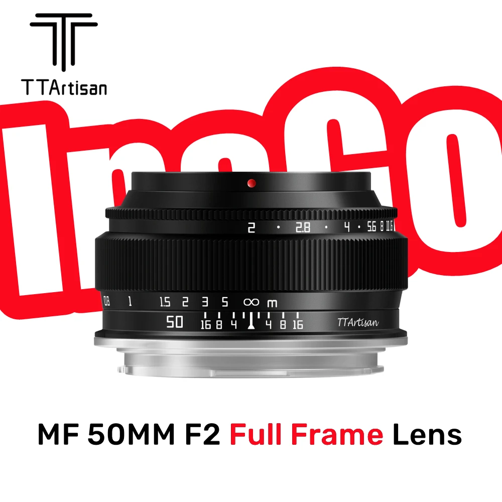 

TTArtisan 50 мм F2 Полнокадровый объектив с ручной фокусировкой для Sony E/ Canon R/ Fuji X/ Nikon Z/ L Mount/ M43/ Canon EOS-M беззеркальная камера