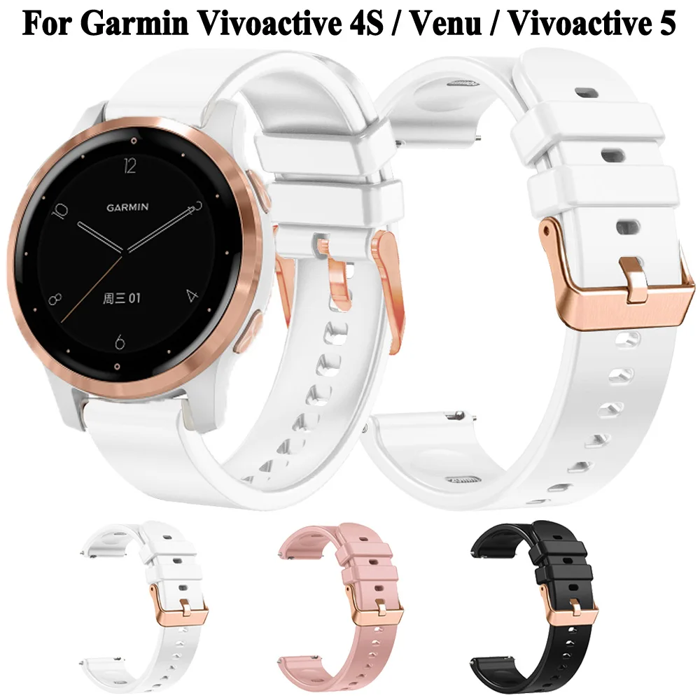 Ремешок 18 мм 20 для Garmin Vivoactive 4S Smartwatch Браслет Venu 3S 2S 5 3 Sq 2 Plus Сменный браслет