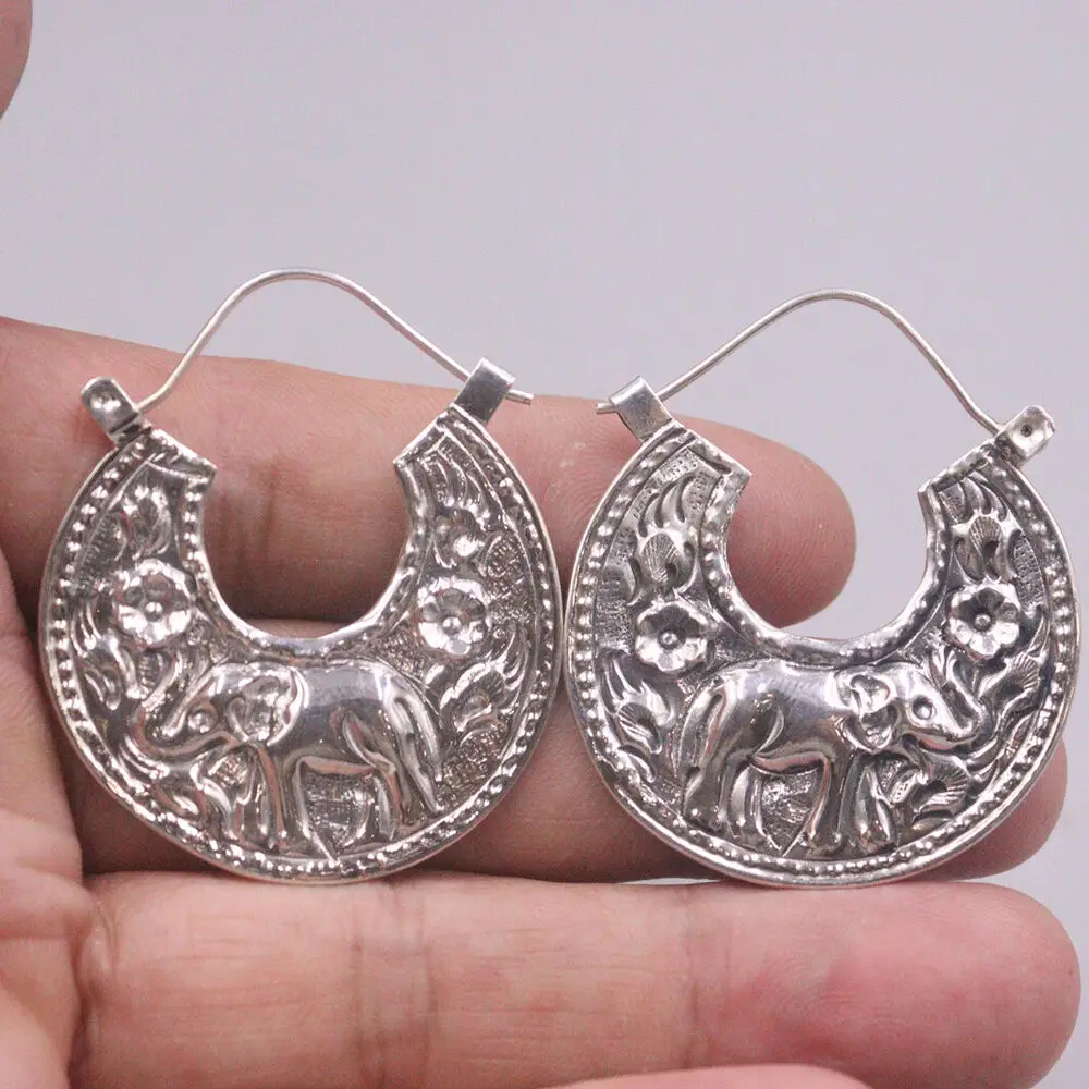 

Поделки Vinatge, реальное искусство, серебряное круглое искусственное кольцо, 1,6 дюйма