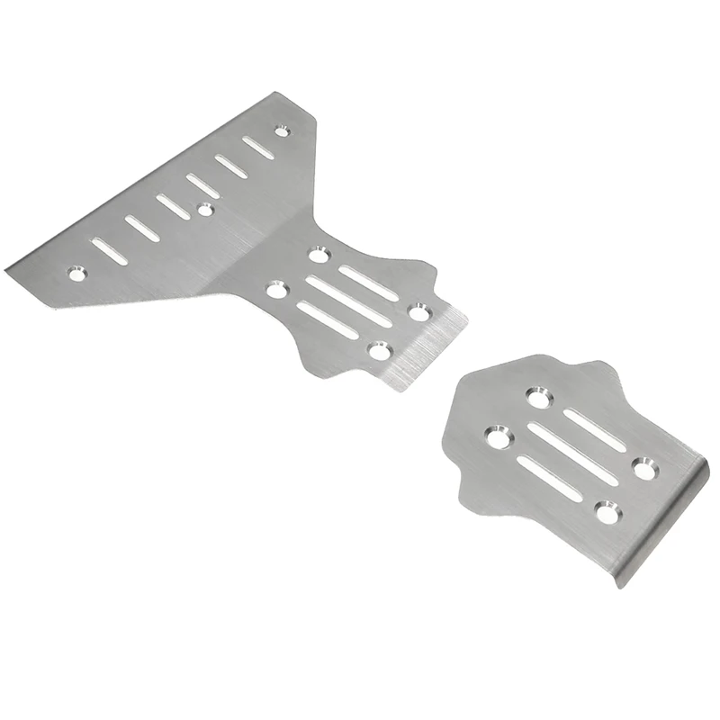 

Stainless Steel Front And Rear Chassis Armor Protector Skid Plate For KM 1/7 RC Car Accessories