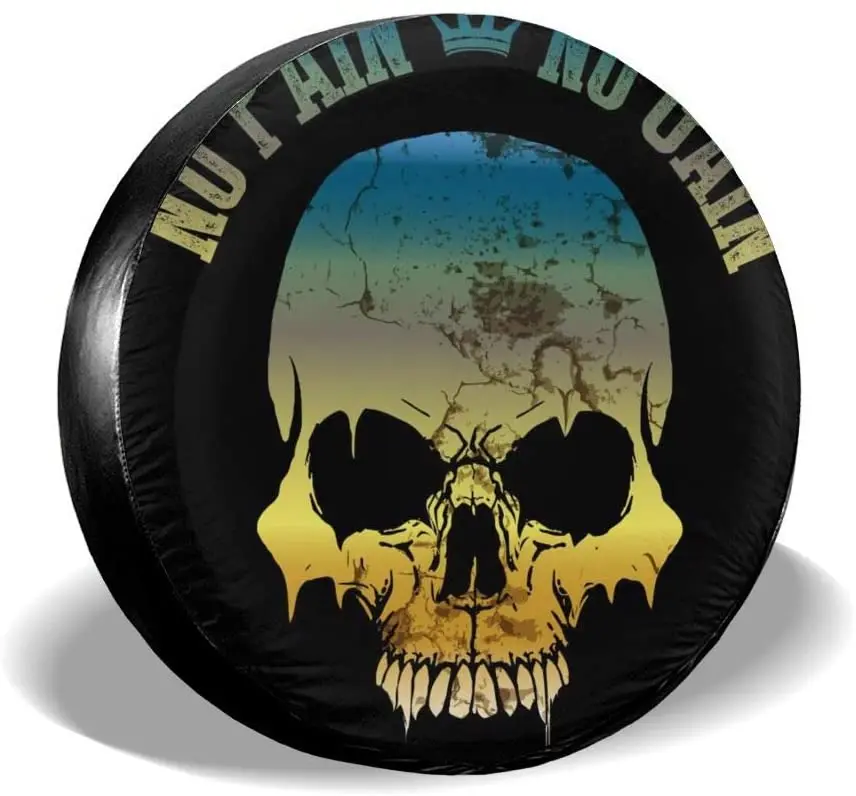 

Автомобильные аксессуары, чехол для запасных шин, чехол для шин с черепом из полиэстера, универсальный пылезащитный и водонепроницаемый чехол для колес