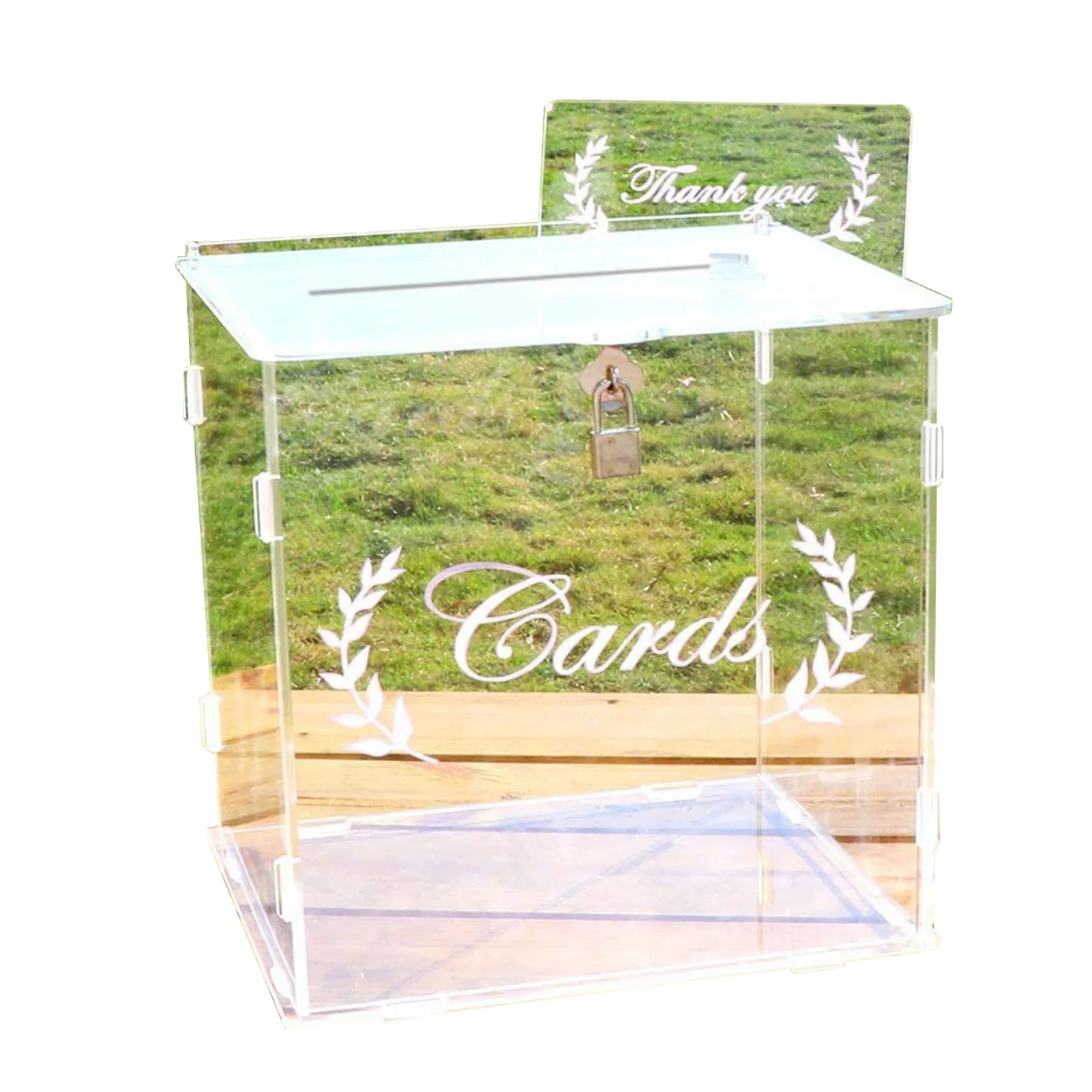 

Acrylic Wedding Card Box Money Post Gift Box Holder Gift Card Box Money Box Holder For Reception Anniversary Shower Rustic