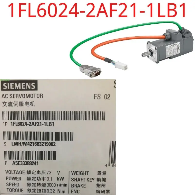 

1FL6024-2AF21-1LB1 Brand New SIMOTICS S-1FL6 Operating voltage 230 V 3 AC PN=0.1 kW; NN=3000 rpm M0=0.32 Nm; MN=0.32 Nm