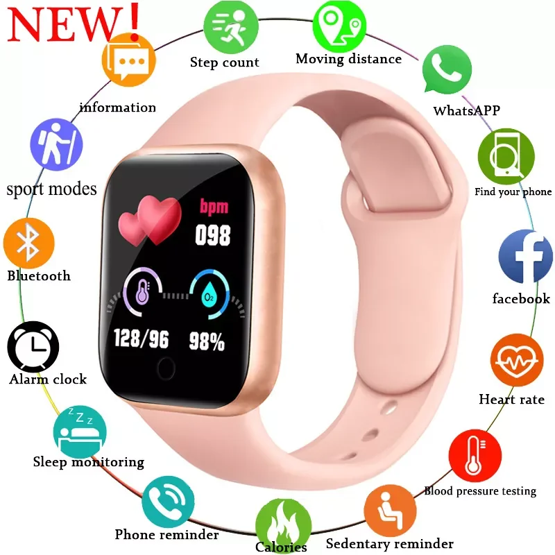 

Women Smart Bracelet Men Women Smart Watch Heart Rate Blood Pressure Monitor Sport Smartwatch Fitness Tracker For Android/Ios