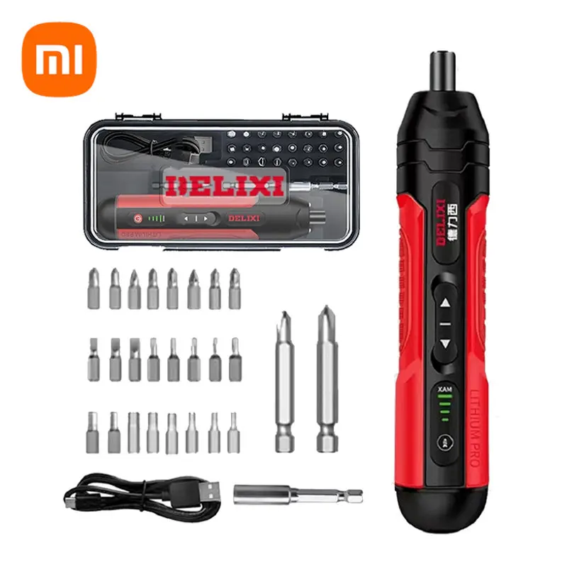 

Xiaomi DELIXI Cordless Electric Screwdriver Set 3.6V Rechargeable Lithium Battery Screwdrivers Power Tool S2 Steel Precision Bit