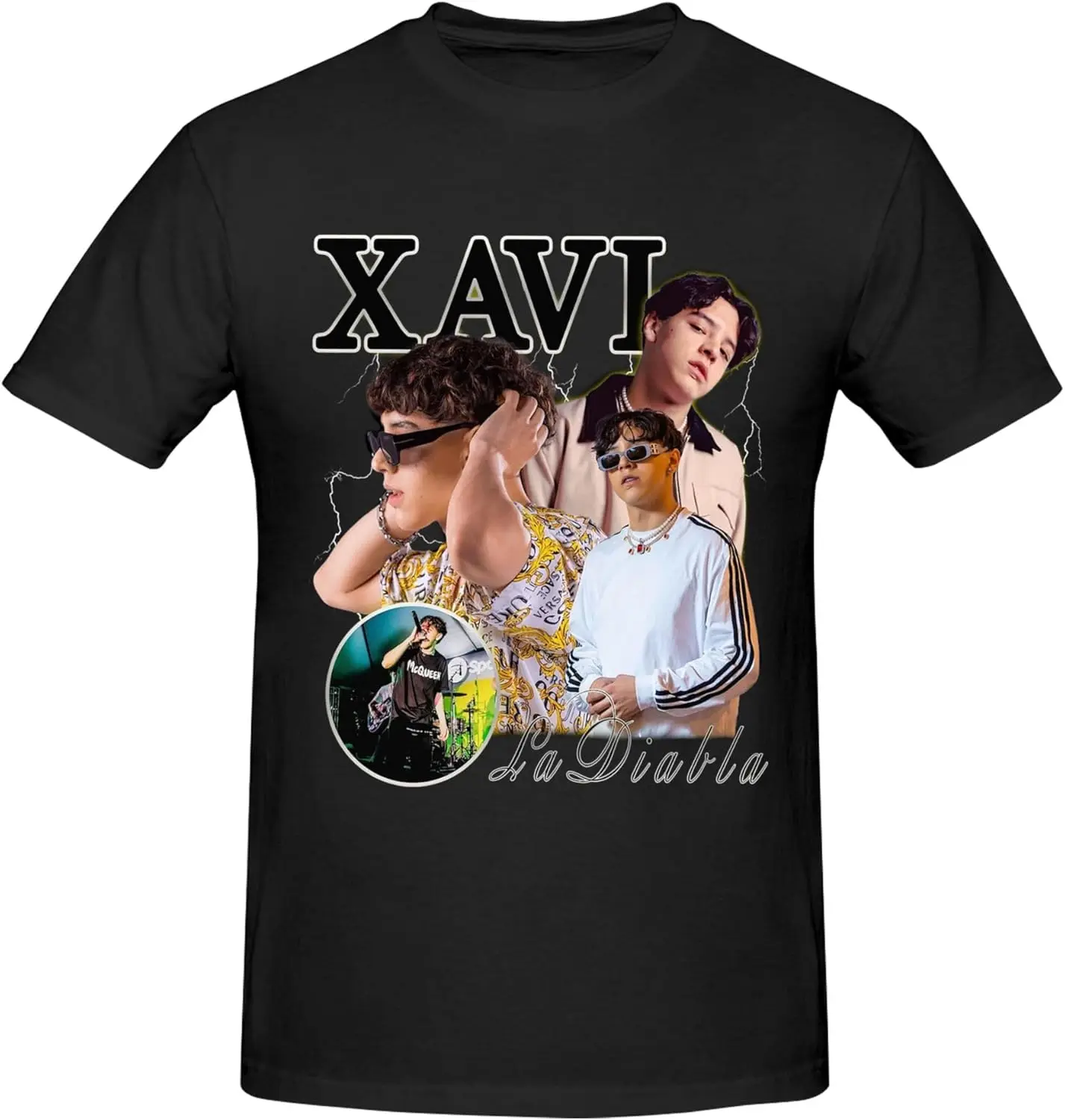 Мужская футболка с модным графическим принтом Xavis Music летняя хлопковая
