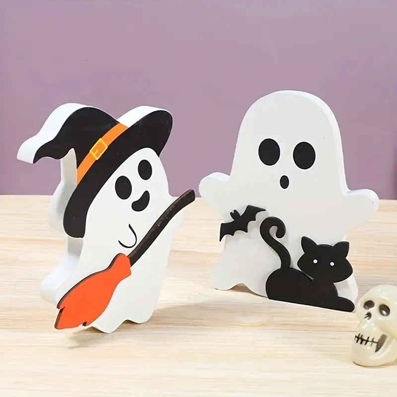 1 шт./3 шт. деревянное украшение для Хэллоуина
