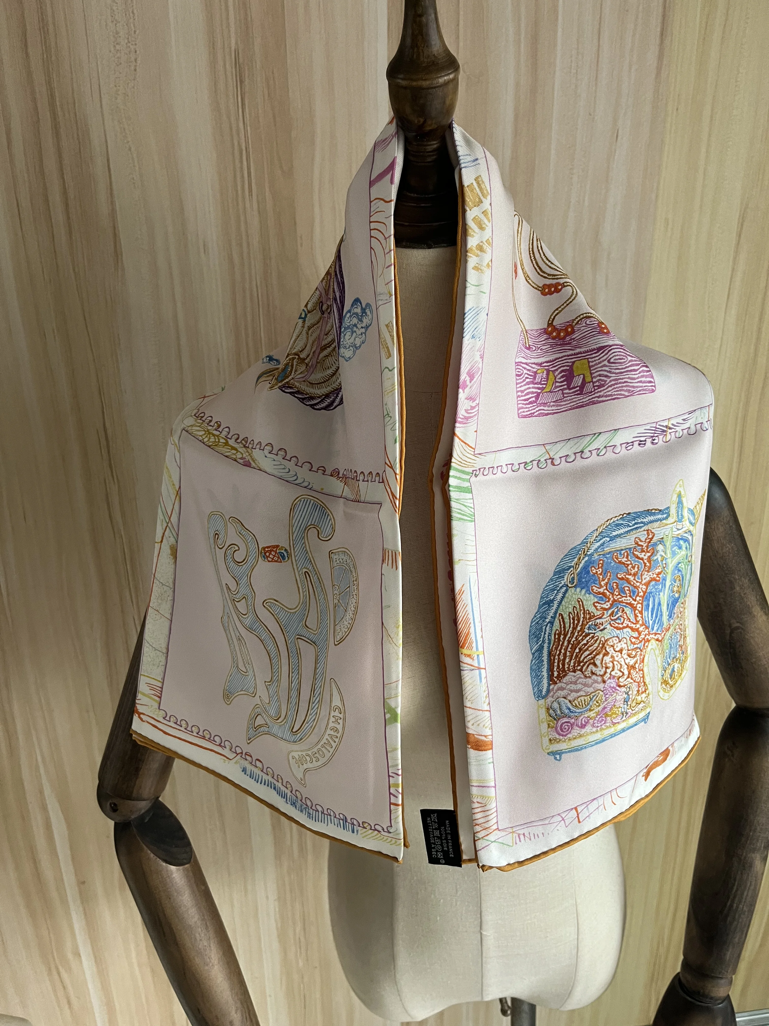 

2023 Новое поступление модный розовый шарф из 100% шелка 90*90 см квадратная шаль саржевая накидка для женщин Женский хиджаб бесплатная доставка