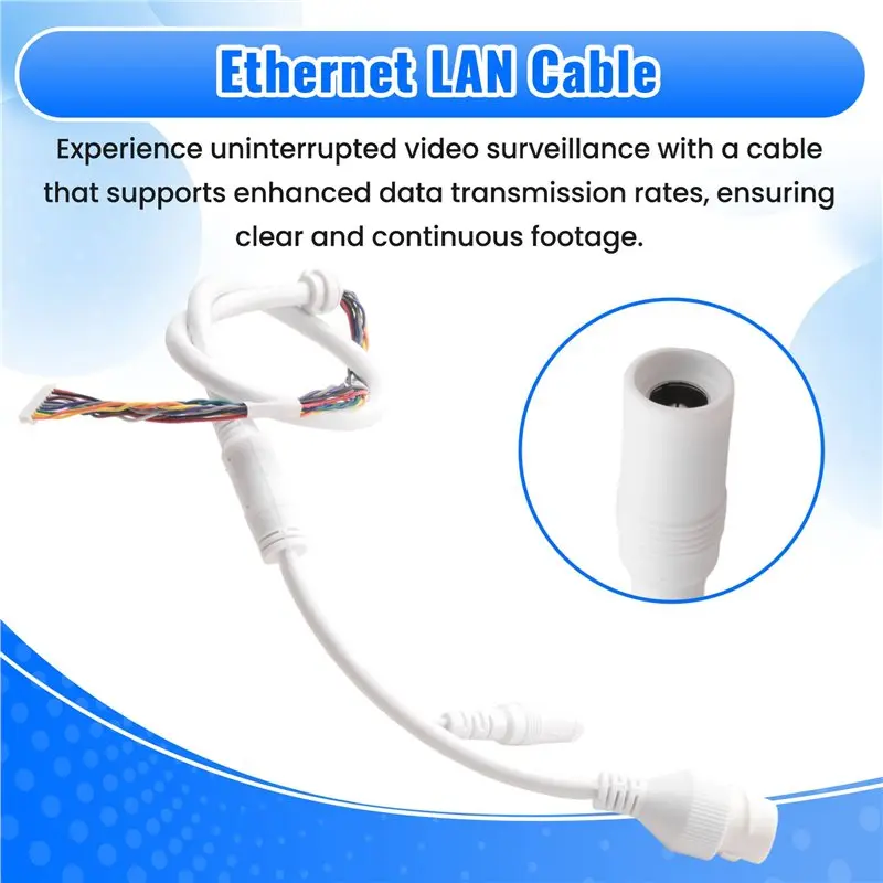 Кабель Ethernet LAN, 10-контактный, 10-жильный, с поддержкой PoE, RJ45, для IP-камер Hikvision, высокоскоростная передача данных - PZZW (art.: 3920db36c51c2) - 3920db36c51c2