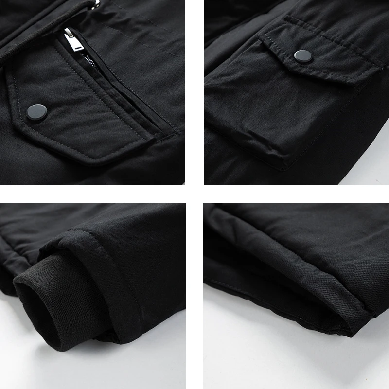 Мужская длинная флисовая куртка теплая Толстая ветровка пальто одежда модные