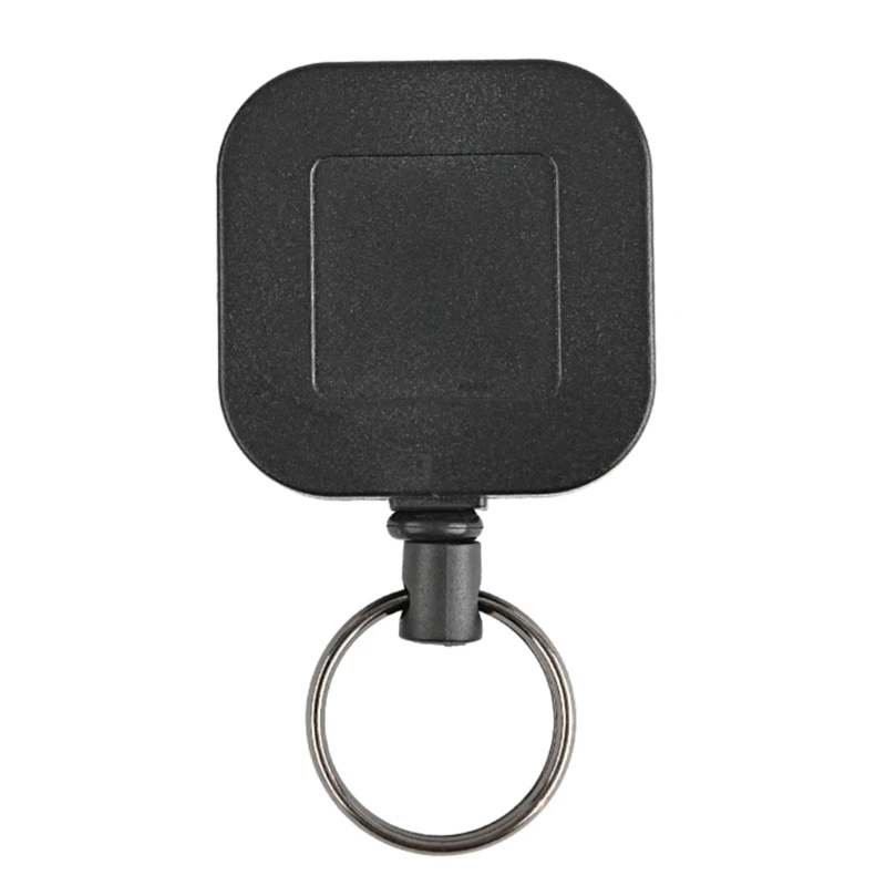 

11UE Square Retractable Keychain with Reel Cord and Belt Clip Carabiner Badge Holder
