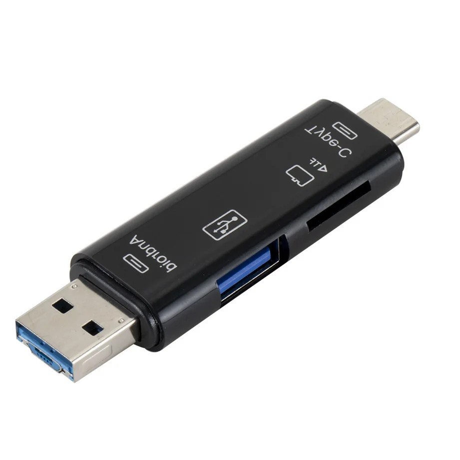 Устройство для чтения OTG карт памяти GRWIBEOU TYPE-C & Micro USB 5 в 1 Высокоскоростной 3 0