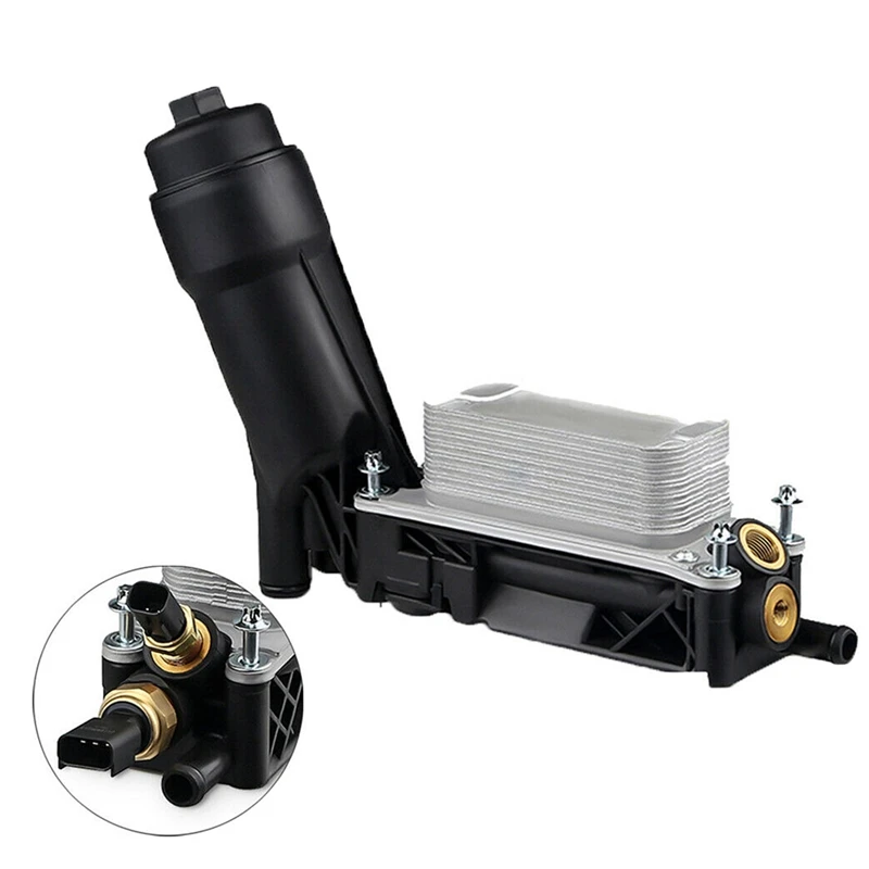 

New Engine Oil Cooler Filter Housing With 2 Sensors For 2011-2013 Dodge Charger Journey 3.6L V6 5184294AE / 5184304AE