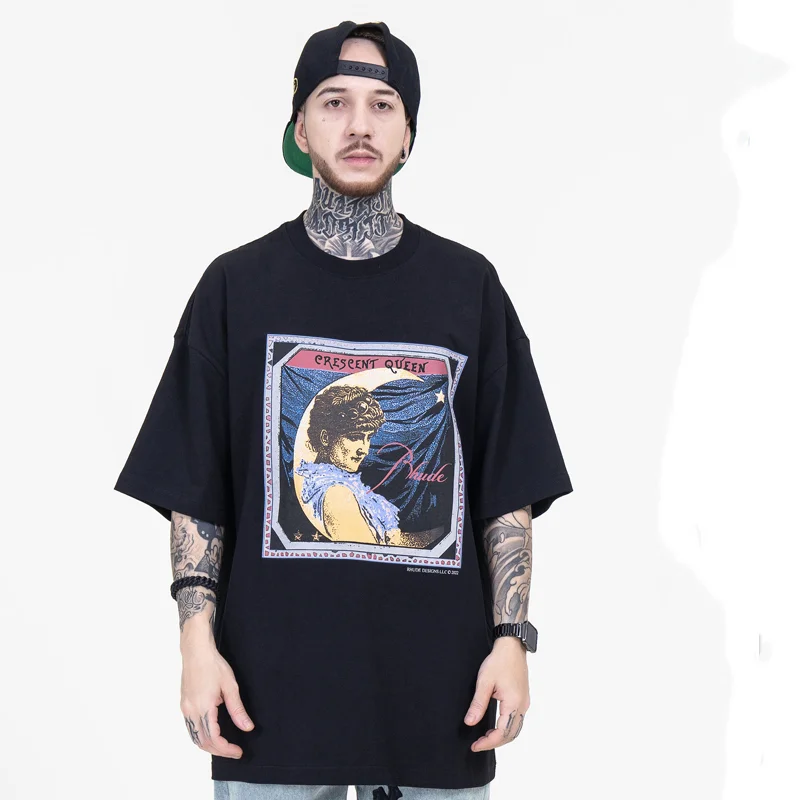 

Graphic T shirts 100% Cotton Oversized T-shirt Men Streetwear Harajuku Fashion Tops Tee Hip Hop Summer Short Sleeve Clothing New