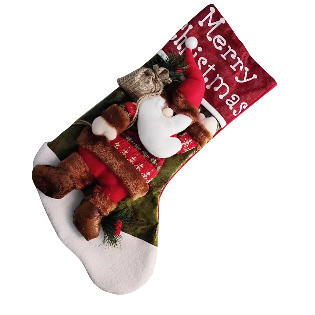 

Vintege 3D Socks Christmas Decorations Gifts Christmas Socks for Christmas Decoration Use (Old Man Style)