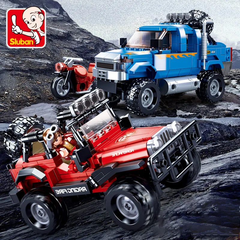 SLuban Building Blocks Gift for Kids SUV Off Road Car Model Educational Toy Children's Assembled Minifigures Hots |