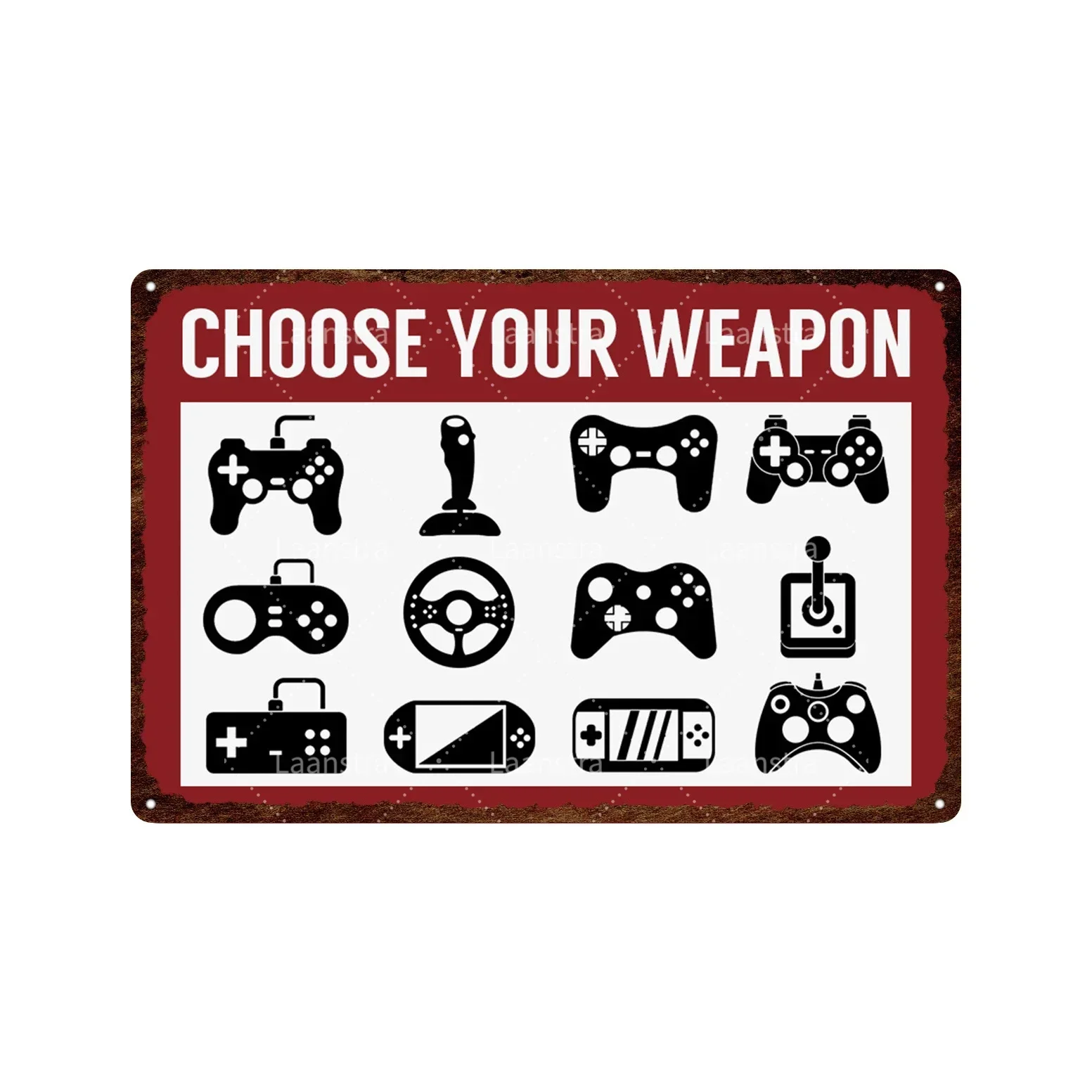 Плакат Декор Play Zone Оловянная вывеска Винтажные металлические знаки для геймера