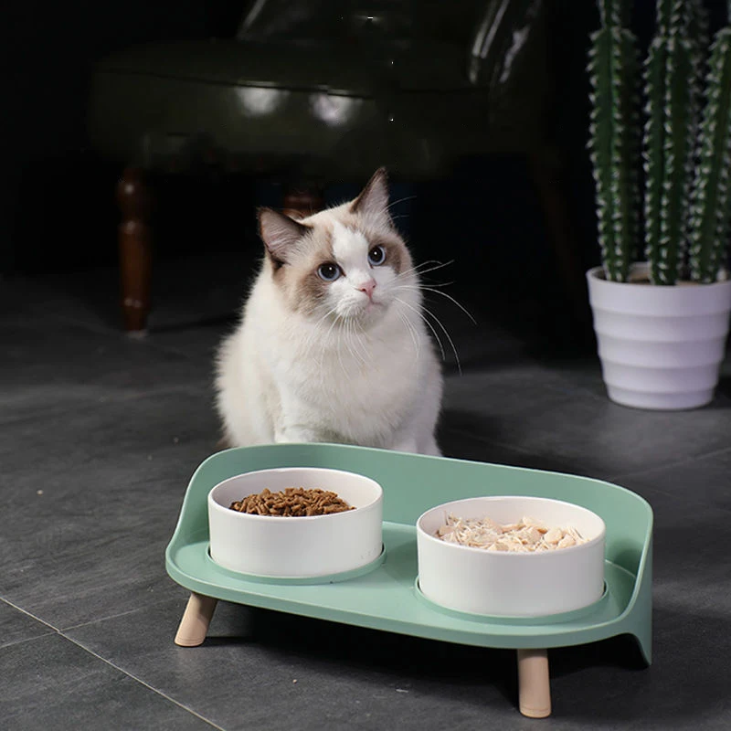 

Полузакрытая двойная миска для питомцев и кошек, поилка для кошек и собак, миска для воды, подъемное блюдо для кормления еды, товары для собак