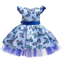 baby girls toddler birthday party eveing dress christmas childrens girl costumes printed bow princess dress kids show ball gown
