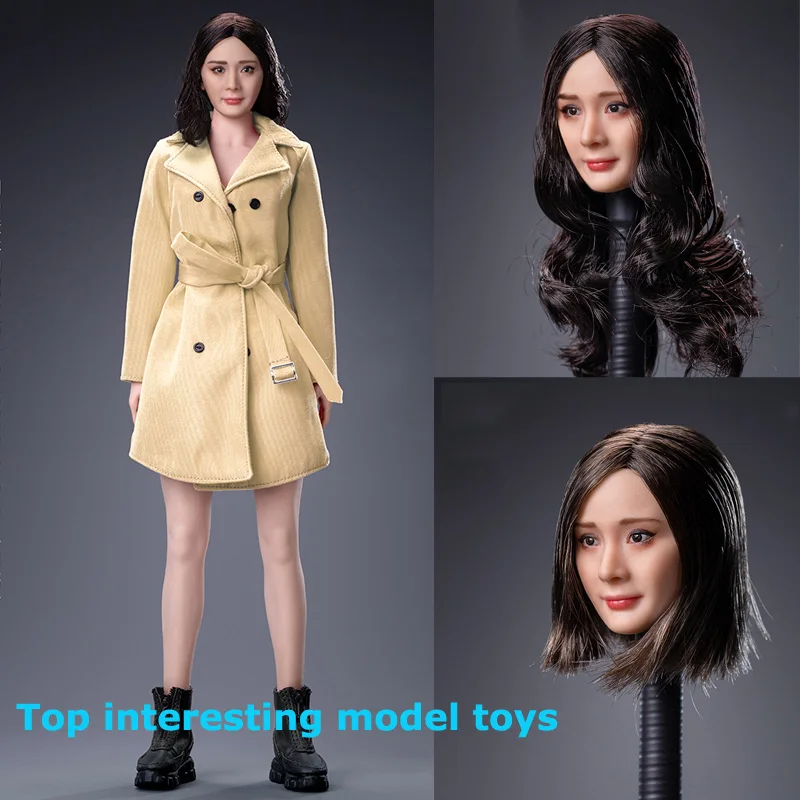 

1/6 OU2101 A/B/C/D женская голова, азиатская Красивая голова Yang Mi, лепка для экшн-фигурки 12 дюймов, аксессуары для кукол