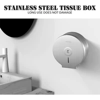 304 Stainless Steel Toilet Paper Towel Dispenser Wall Mount Jumbo Roll Toilet Tissue Paper Dispenser Toilet Paper Key Lock