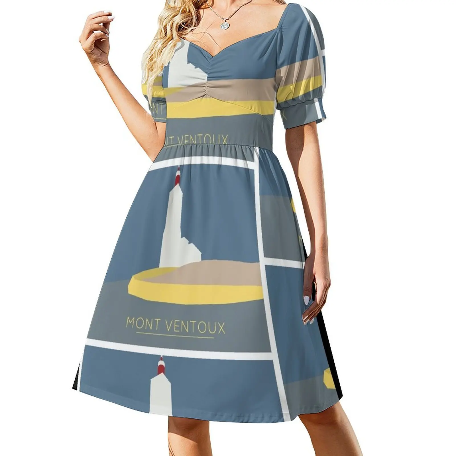 Mont Ventoux платье с короткими рукавами длинное женское женские элегантные свободные