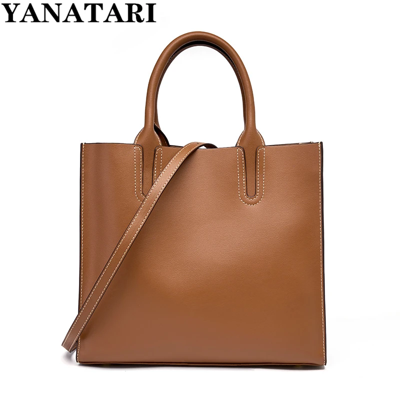 YANATARI Shoulder Bags for Women  Large Tote Shopper Quality Soft Leather Luxury Crossbody Handbag Lady Travel Bag