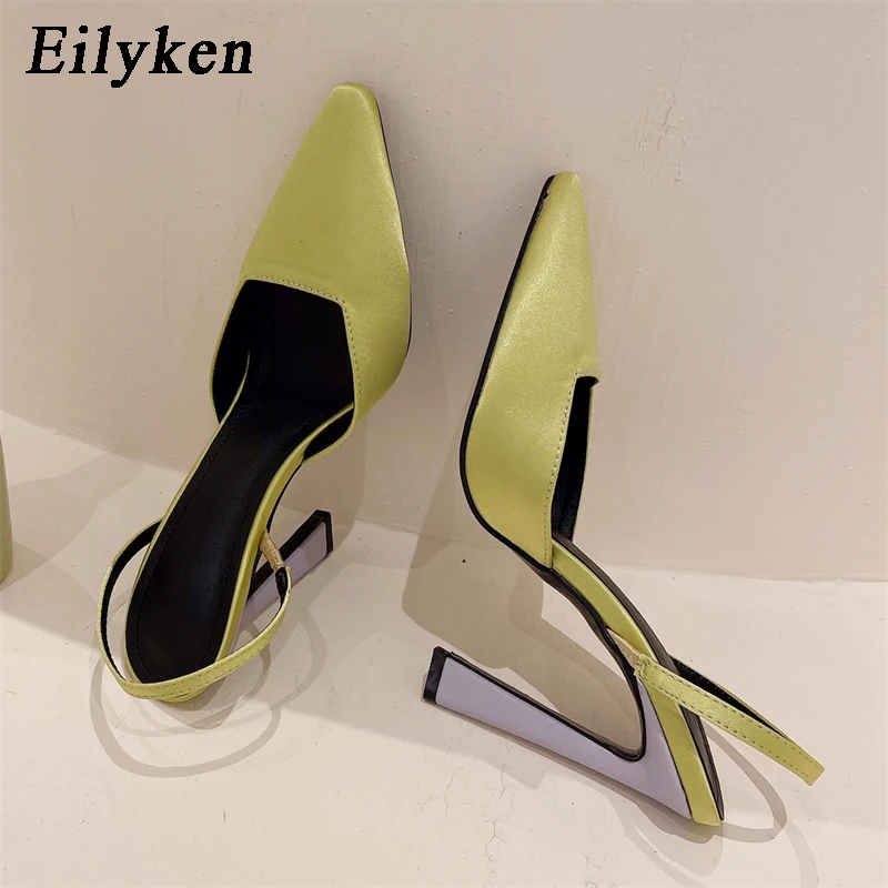 

Eilyken/Коллекция 2023 года; Сезон осень; Дизайнерские шелковые женские туфли-лодочки; Модные женские удобные сандалии без шнуровки с ремешком на пятке; Обувь для стриптиза