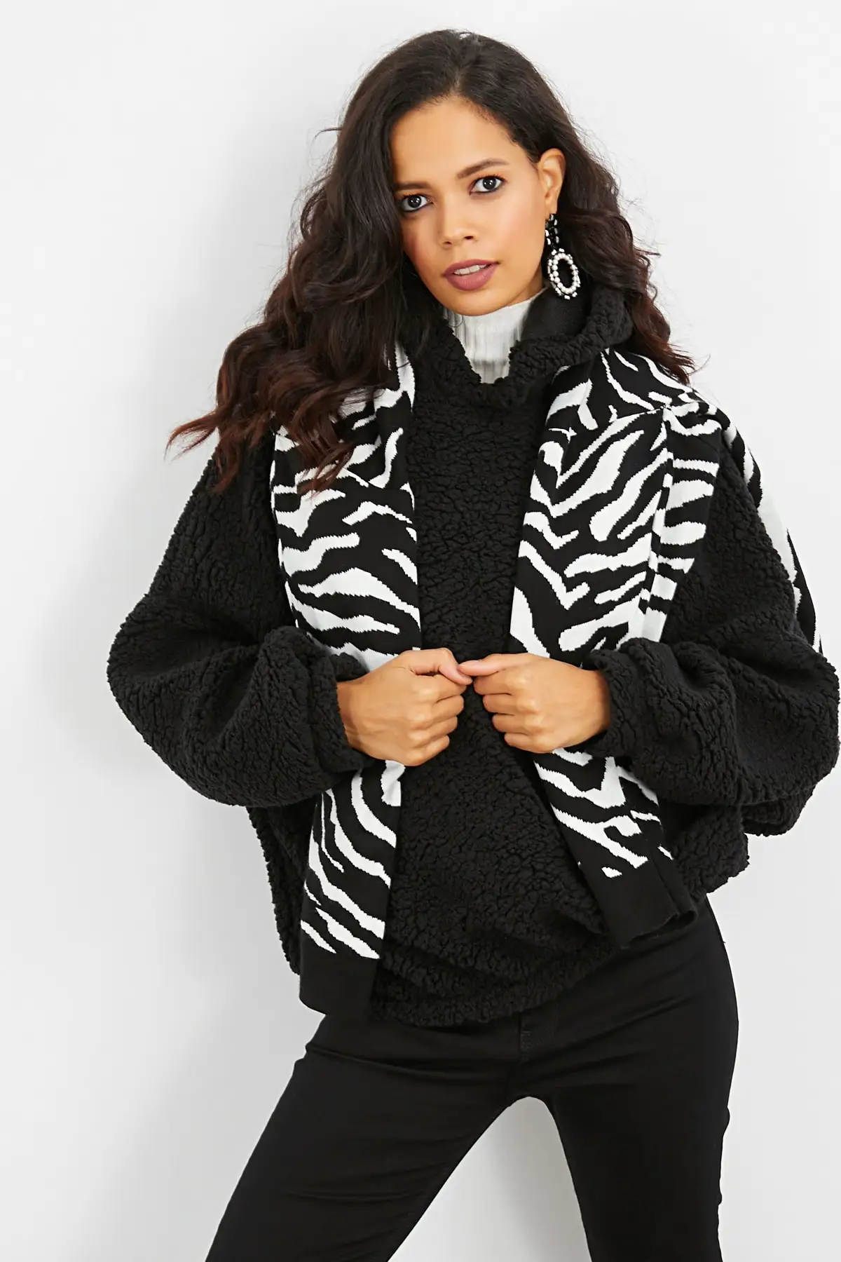 

Women's Sweatshirt Black Hooded Plush Hoodies Fashion All Season New Designer Pullovers Fleece Hoodies