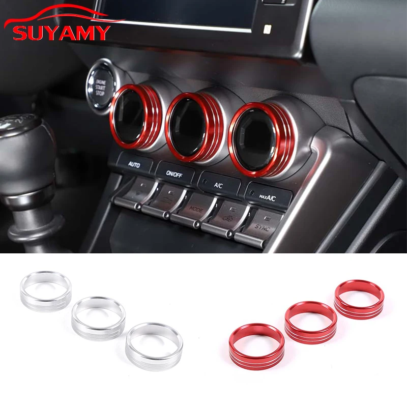 

Aluminum Alloy Car Central Control Air Conditioner Adjustment Knob Cover For 2022 Toyota 86/Subaru BRZ Auto Interior Accessories