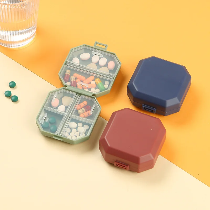 

Mini Portable Pills Organizer Case 6 Grids PillBox Tablet Storage Container Weekly Medicine Pill's Box Pill Case Drug Dispenser