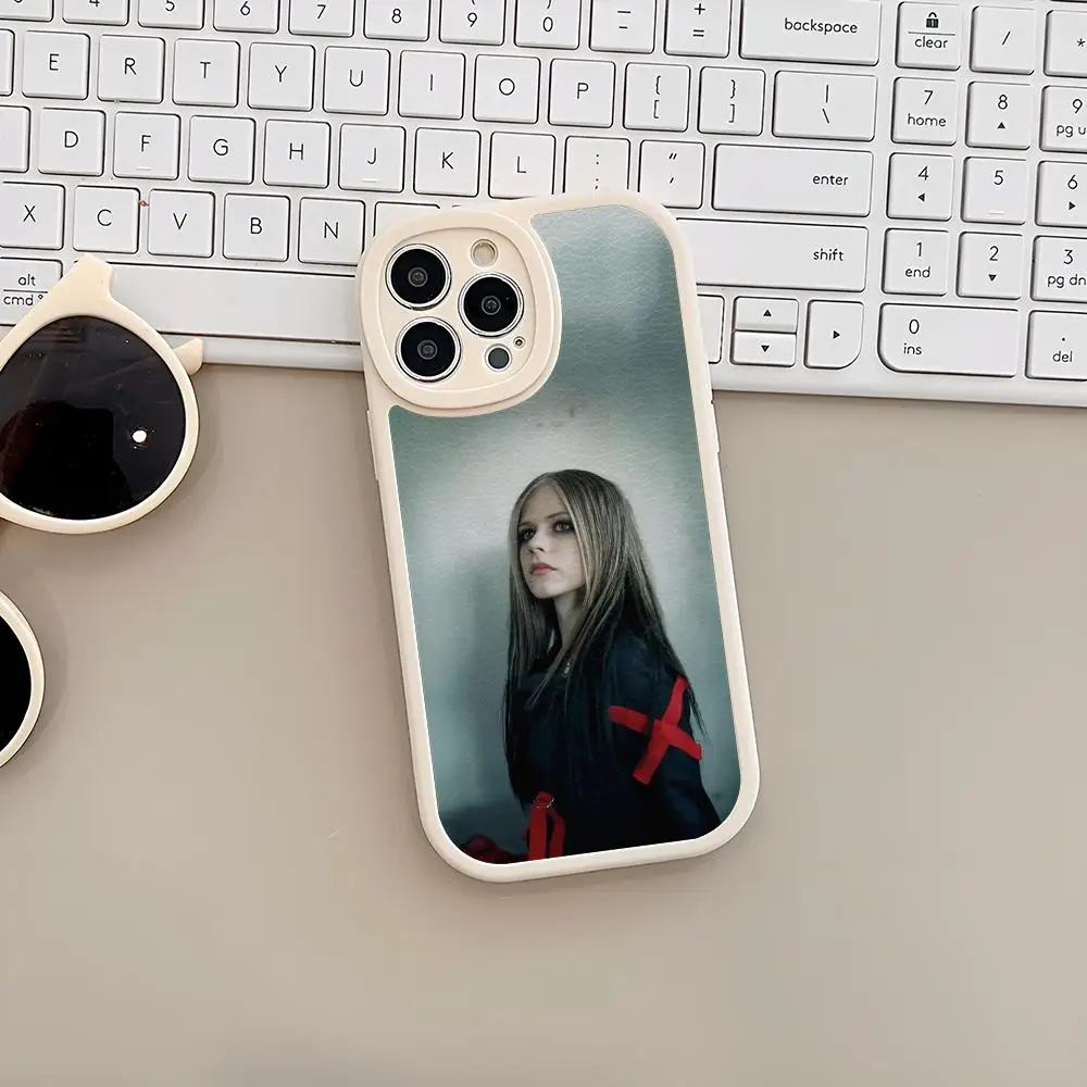 Singer A-Avril Lavigne MAISTO Коврик для мыши Чехол из овечьей кожи Iphone 16 15 14 13 11 12 Pro Max Xr X Xs 8 7 Plus