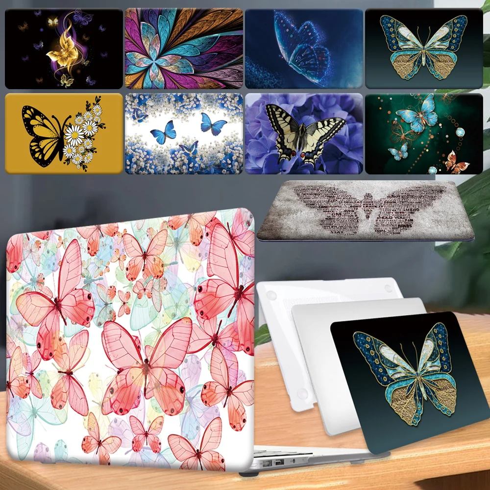 

Laptop Case for MacBook Air 13" A2337 Chip 2020 A2179 A1932 Touch ID Air 11 Macbook 12 A1931 Butterfly Print Pattern Hard Shell