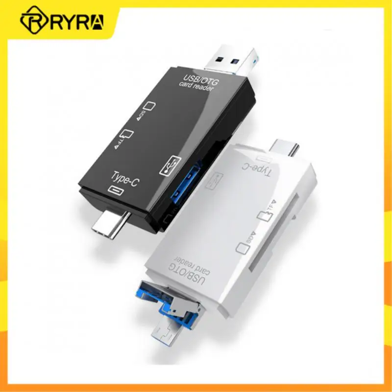 

RYRA 6 в 1 Многофункциональный USB 2,0 Type C Micro USB TF SD кардридер адаптер для ноутбука Аксессуары для мобильных телефонов